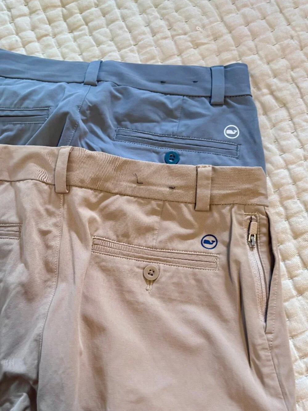 2 Pair of Vineyard Vines Performance Pants Size 14 - Khaki & Grey Blue